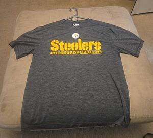 NFL Pittsburgh Steelers Gray and Gold T-Shirt Active Wear
